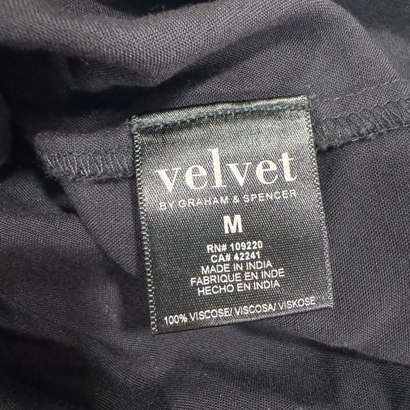 Velvet by Graham & Spencer Milla Gold Printed Peasant Blouse Sz M - Picture 8 of 10